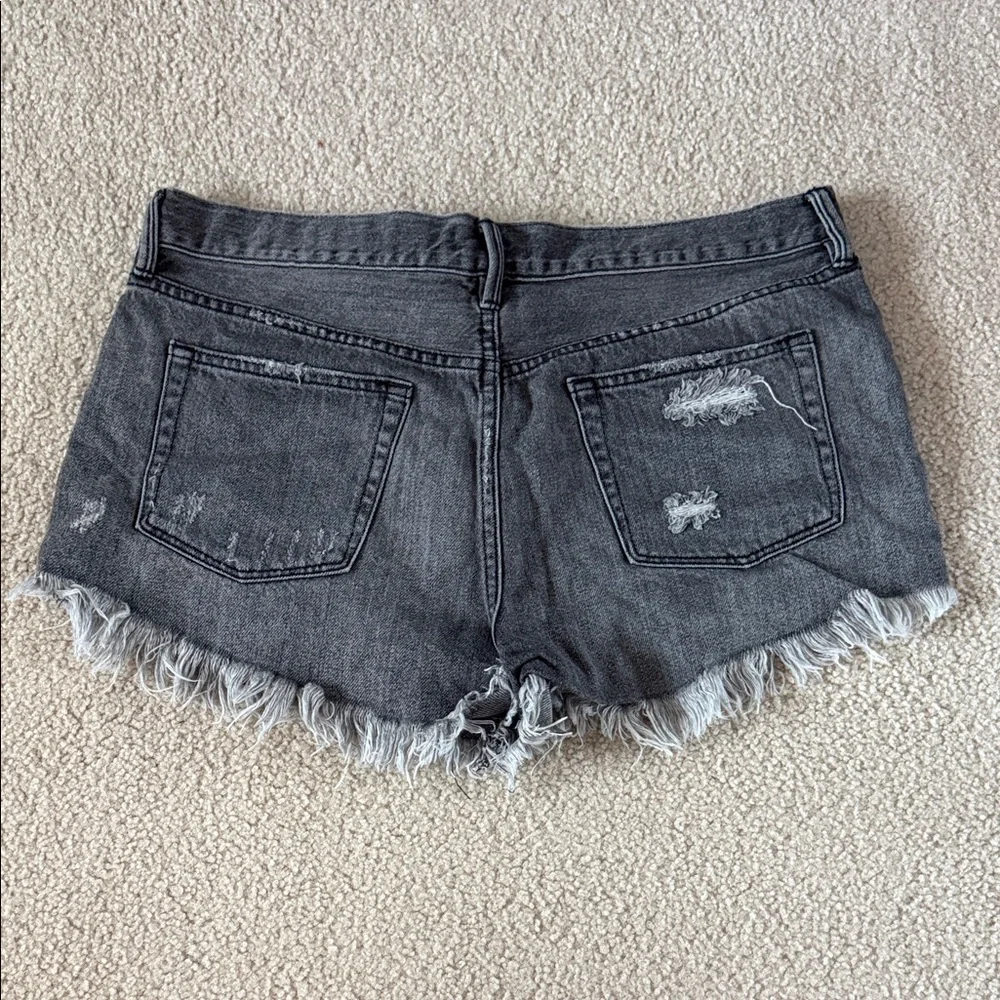 Charcoal Denim Shorts